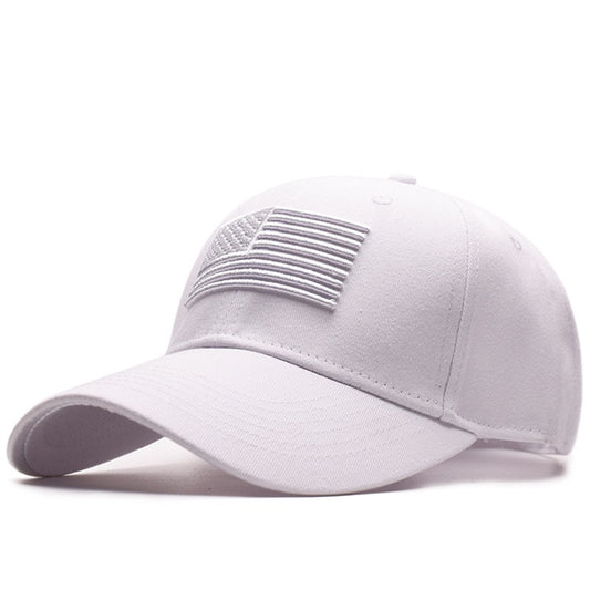 White American Flag Embroidered Baseball Cap