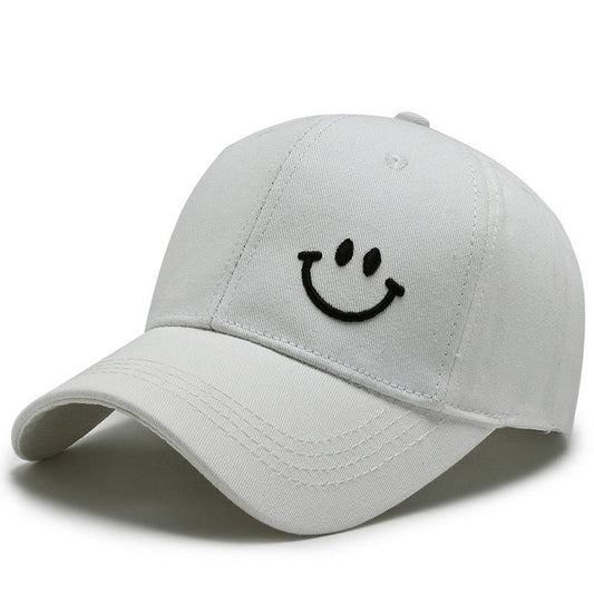 Smiley Face White Baseball Cap