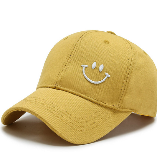 Smiley Face Yellow Baseball Cap