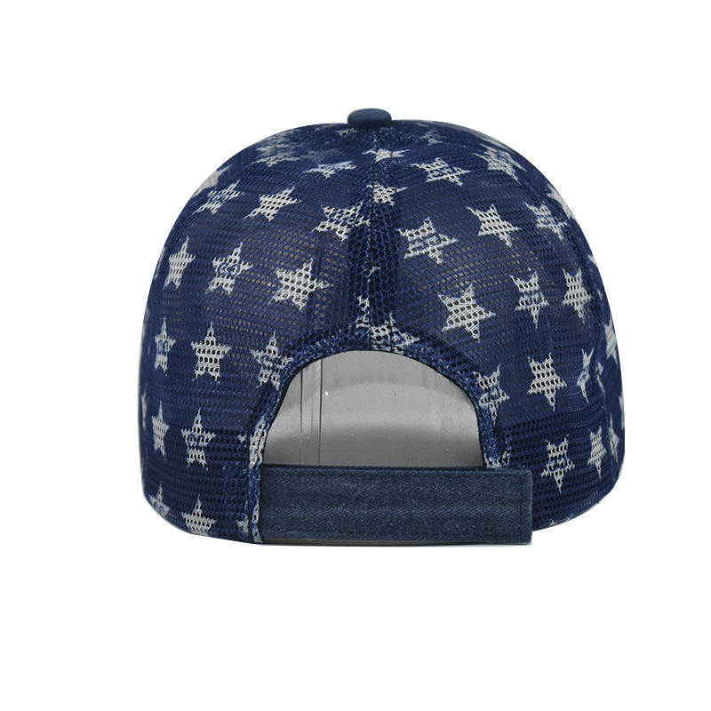 Red American Flag Trucker Cap with Stars