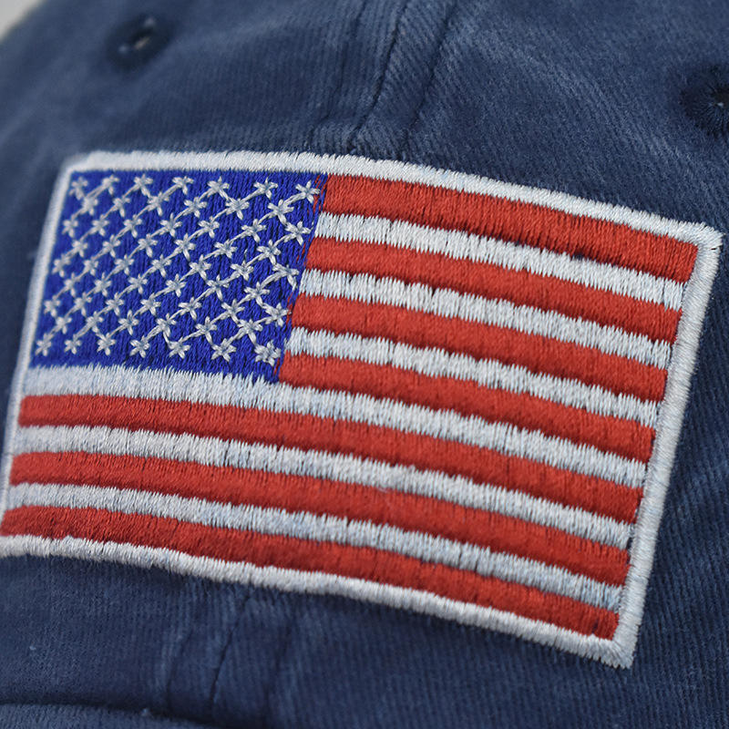 Red American Flag Trucker Cap with Stars