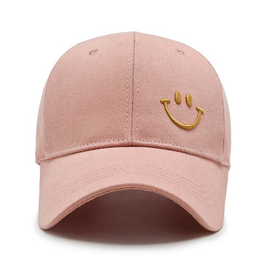 Smiley Face Pink Baseball Cap